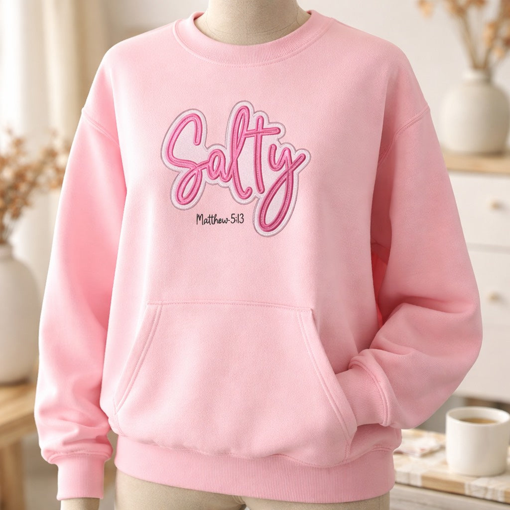 Salty - Crewneck Pocket Adult Embroidery