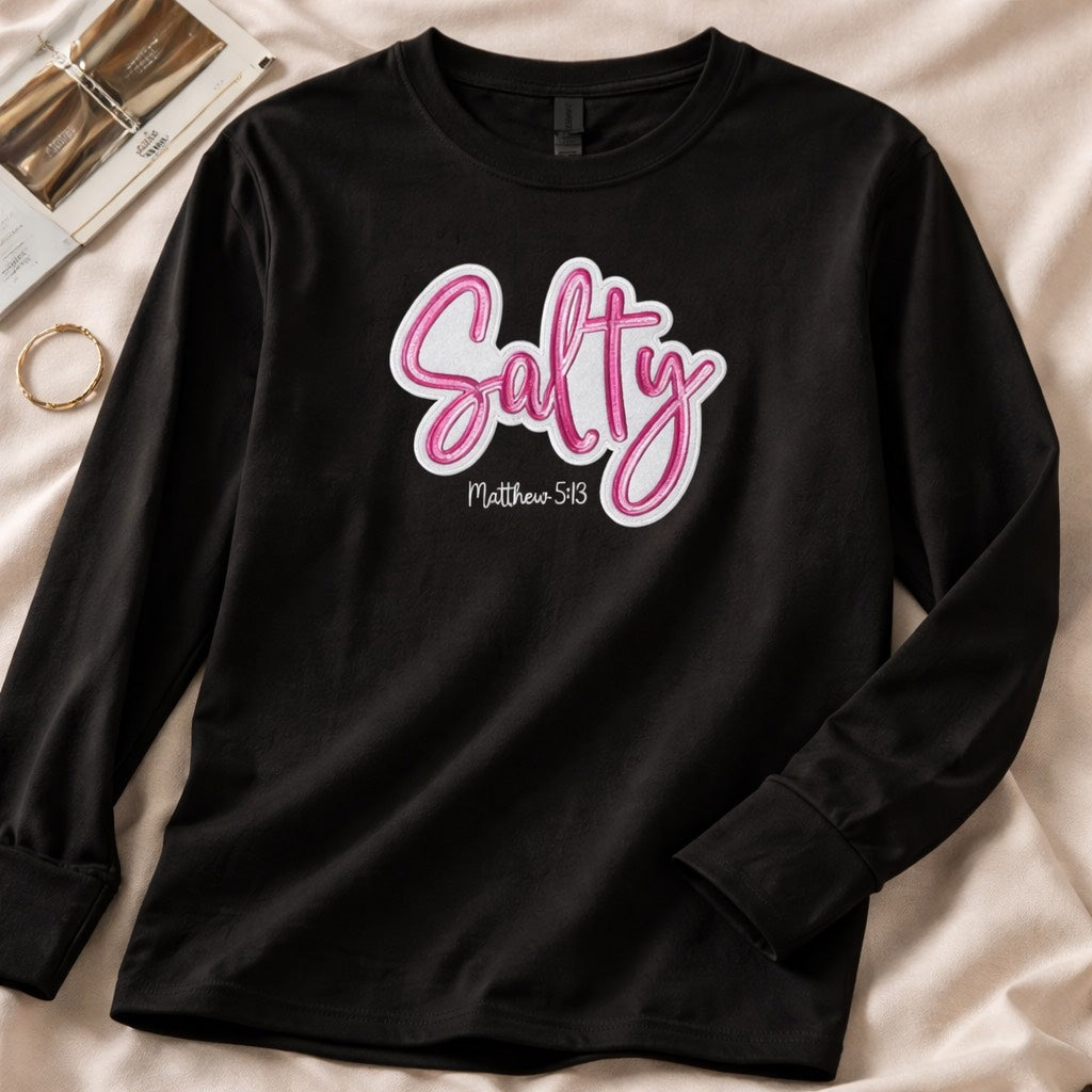Salty - Long Sleeve T-Shirt Adult Embroidery