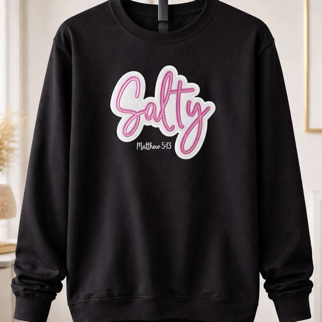 Salty - Long Sleeve T-Shirt Adult Embroidery
