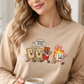 Camping Smores - Crewneck Adult Embroidery