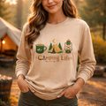 Camping Life - Long Sleeve T-Shirt Adult Embroidery