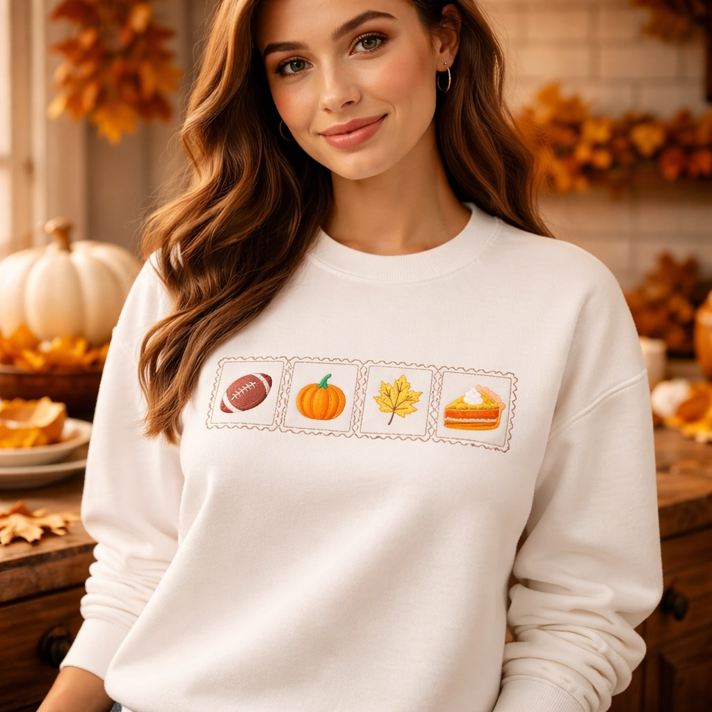 Fall- Crewneck Adult Embroidery
