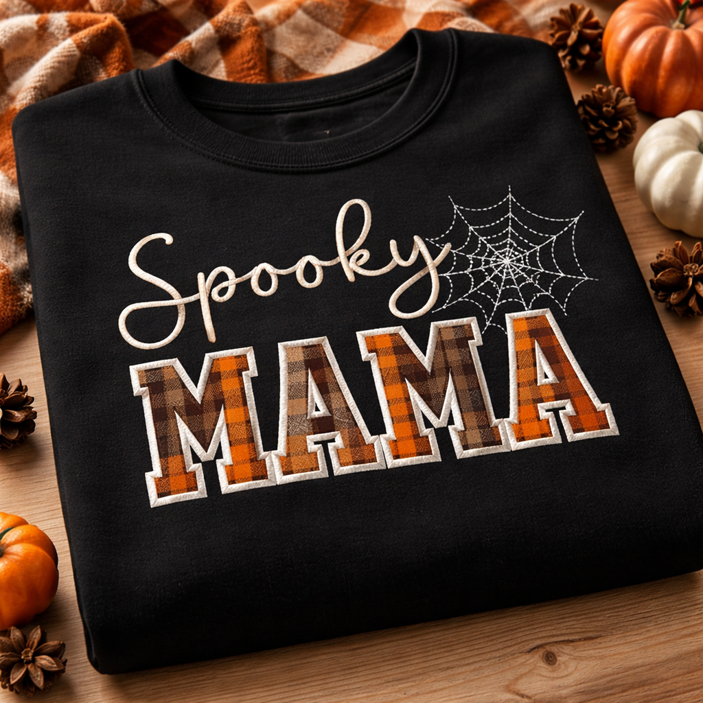 Spooky Mama - Crewneck Adult Embroidery
