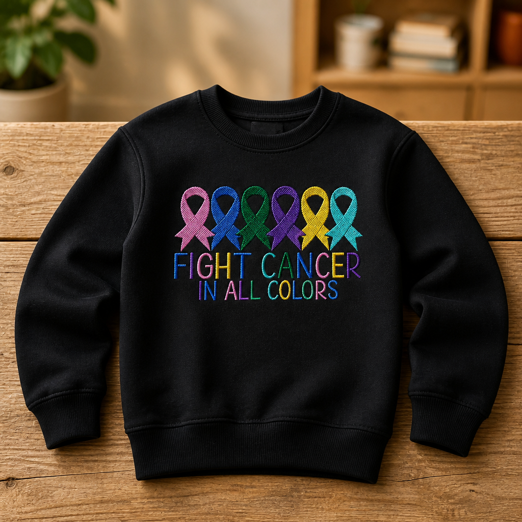Fight Cancer In All Colors - Kids Embroidery