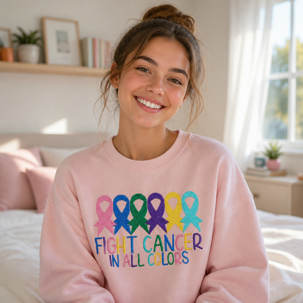 Fight Cancer In All Colors - Kids Embroidery