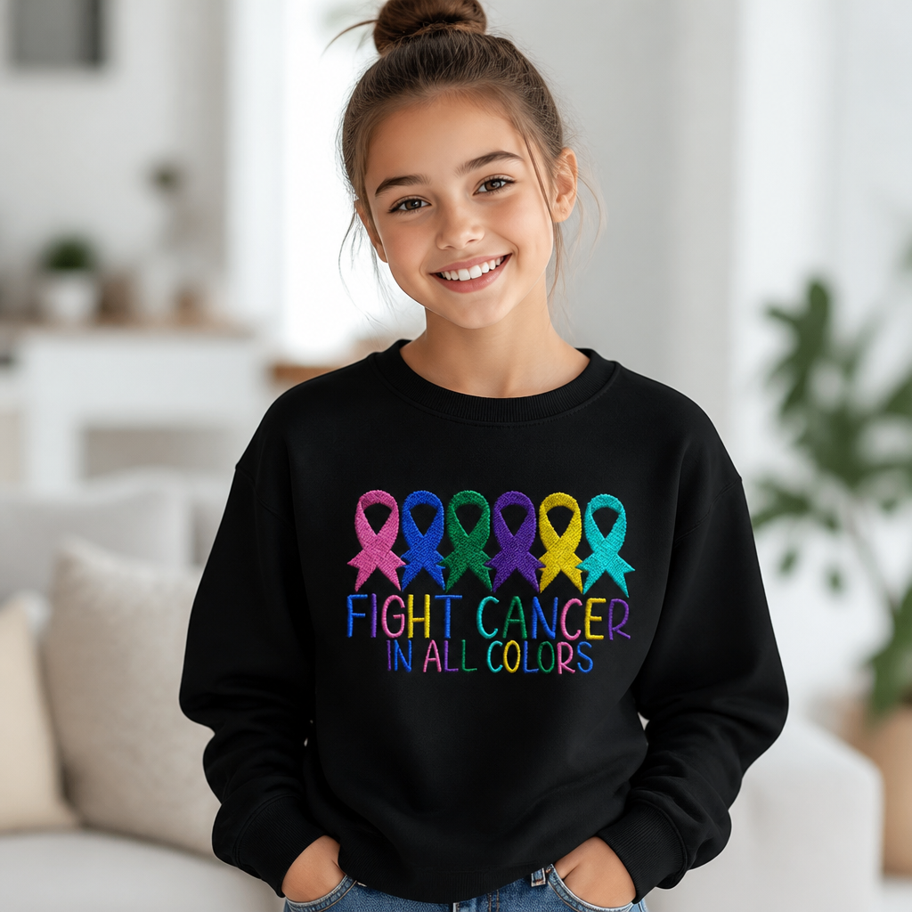Fight Cancer In All Colors - Kids Embroidery