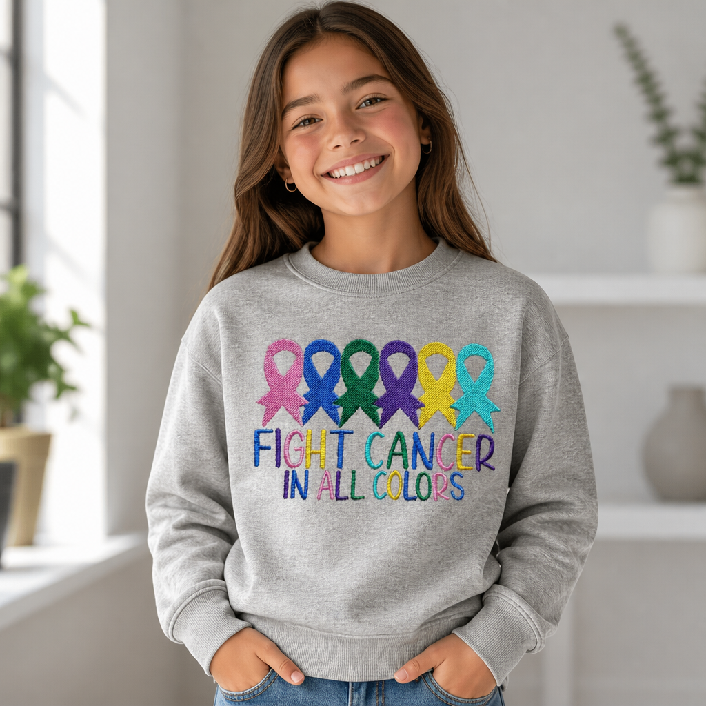 Fight Cancer In All Colors - Kids Embroidery