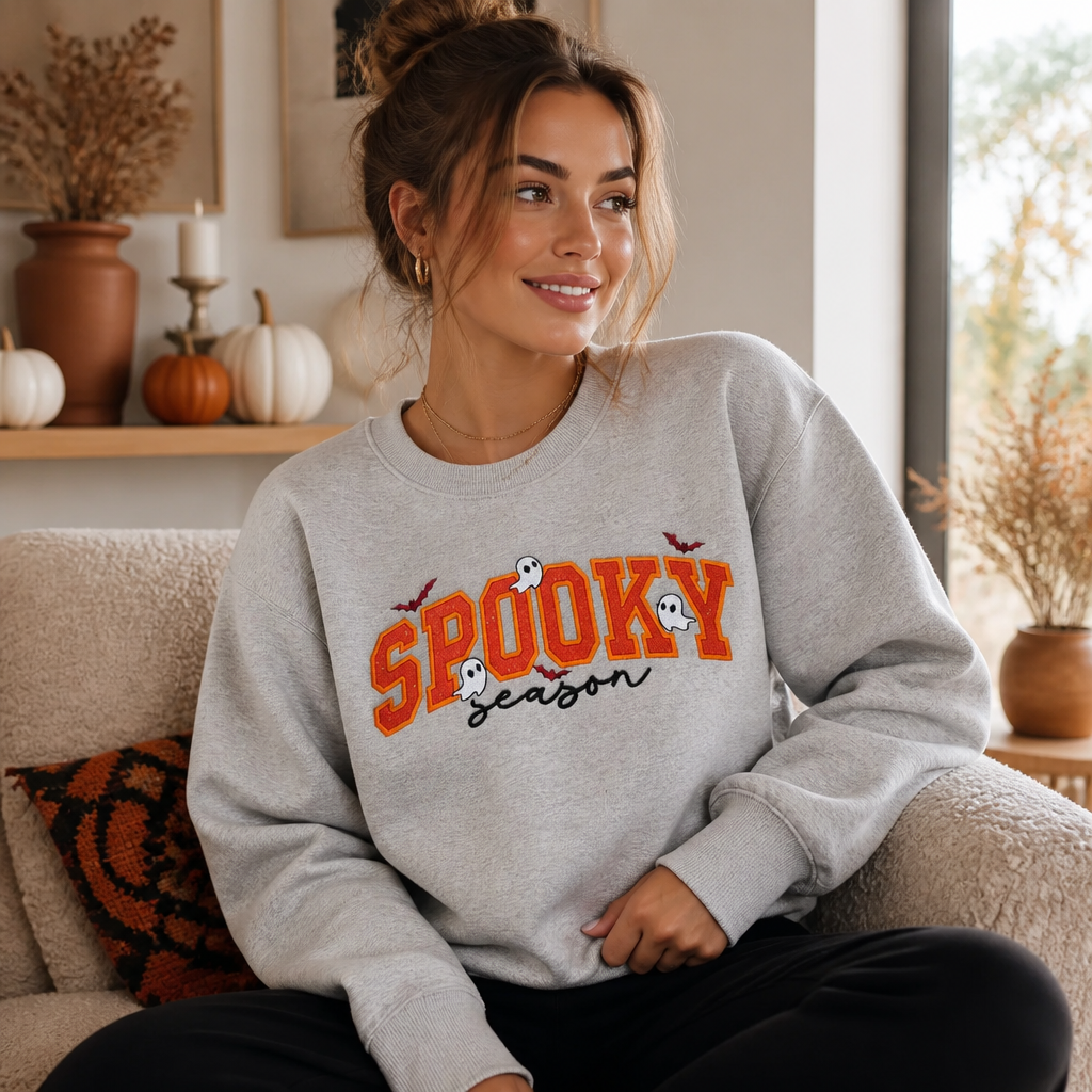 Spooky Season - Crewneck Adult Embroidery