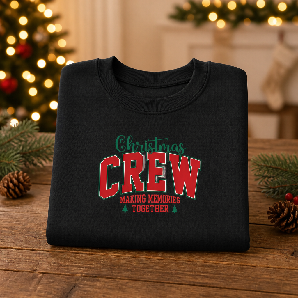 Kids Matching Family Christmas T Shirt & Crewneck Sweatshirt - Kids Embroidery