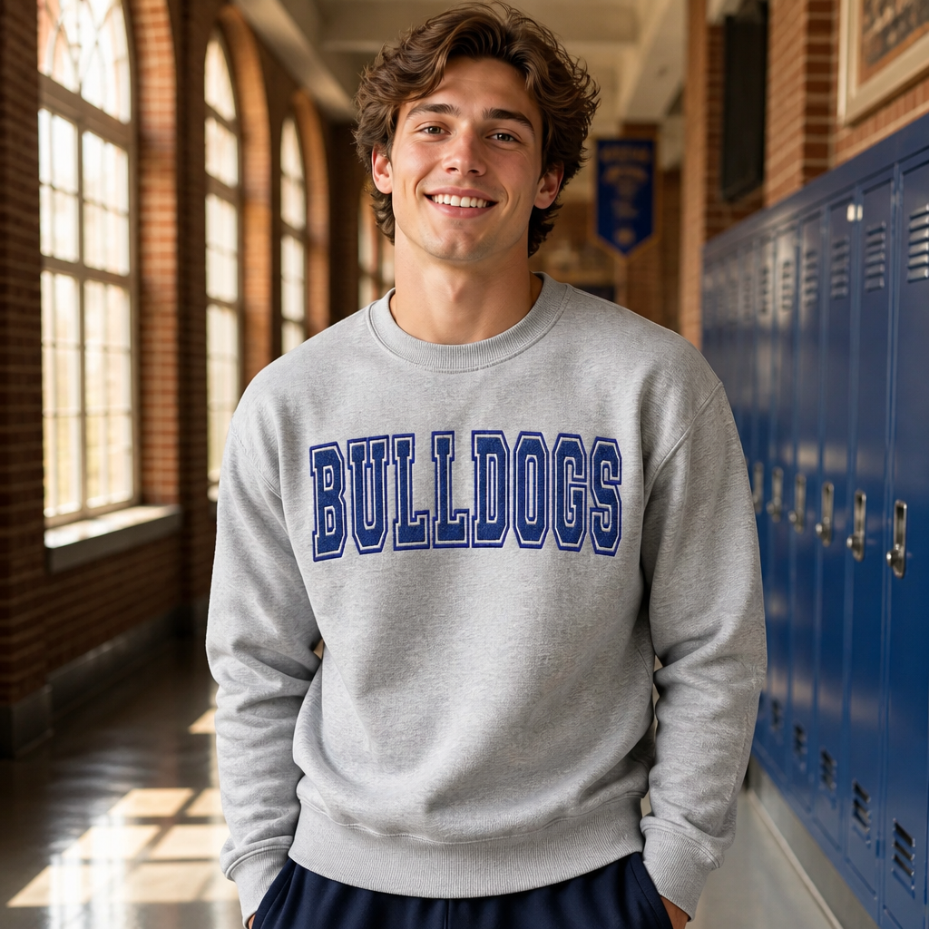 Youth Bulldogs Embroidered  Spirit Wear- Kids Embroidery