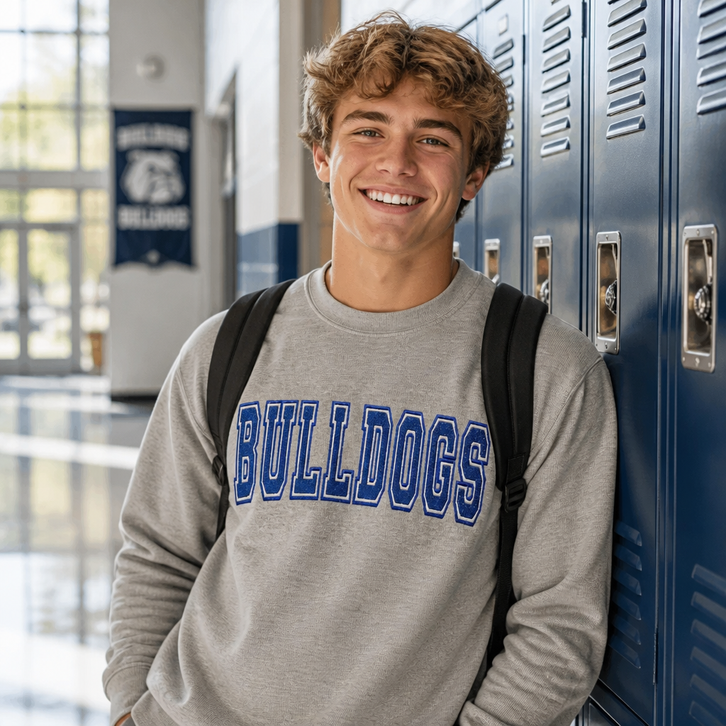 Bulldogs Embroidered - Crewneck Adult Embroidery