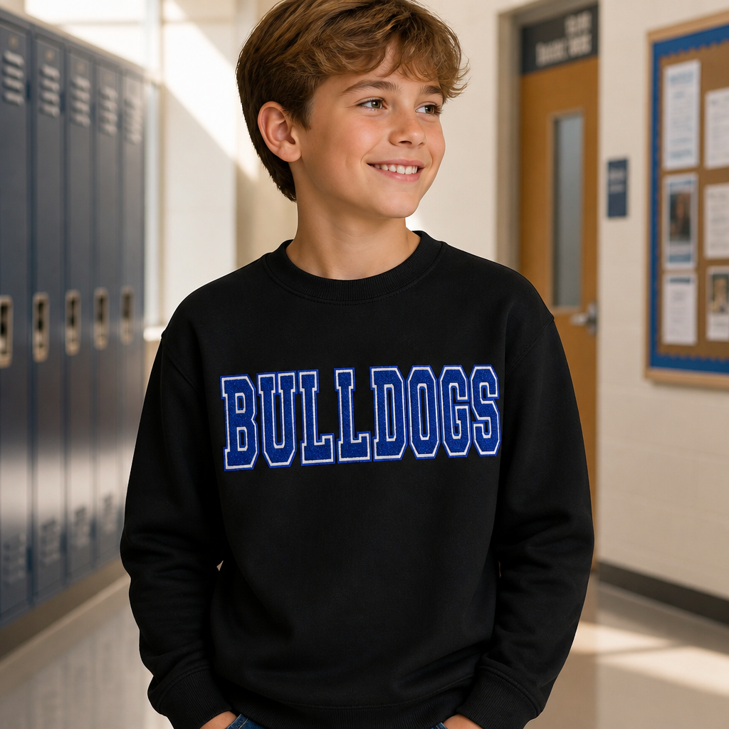 Bulldogs Embroidered - Crewneck Adult Embroidery