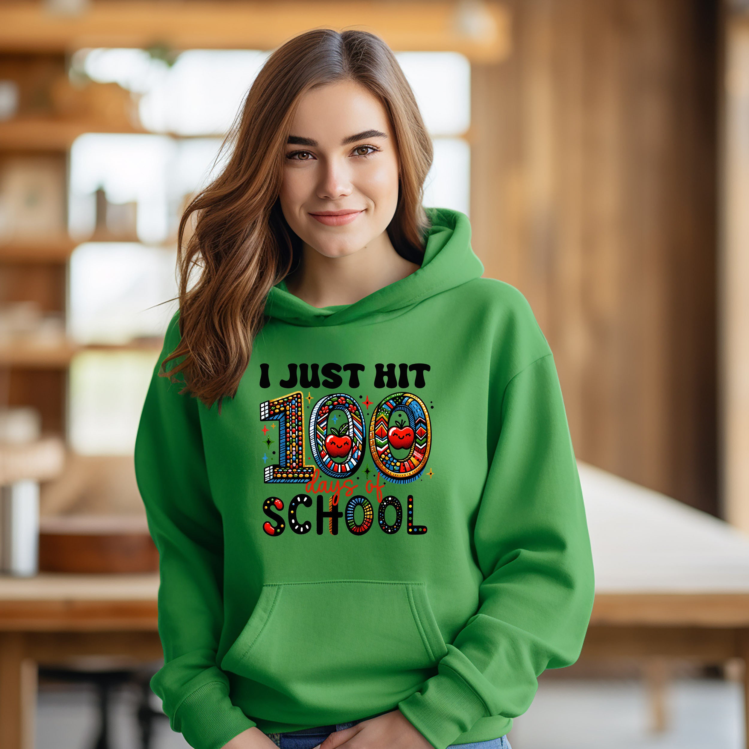 School - I Just Hit 100 Days Of School Youth Crewneck / Hoodie