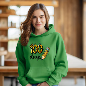 School - 100 Days Of School Cheetah Youth Crewneck / Hoodie