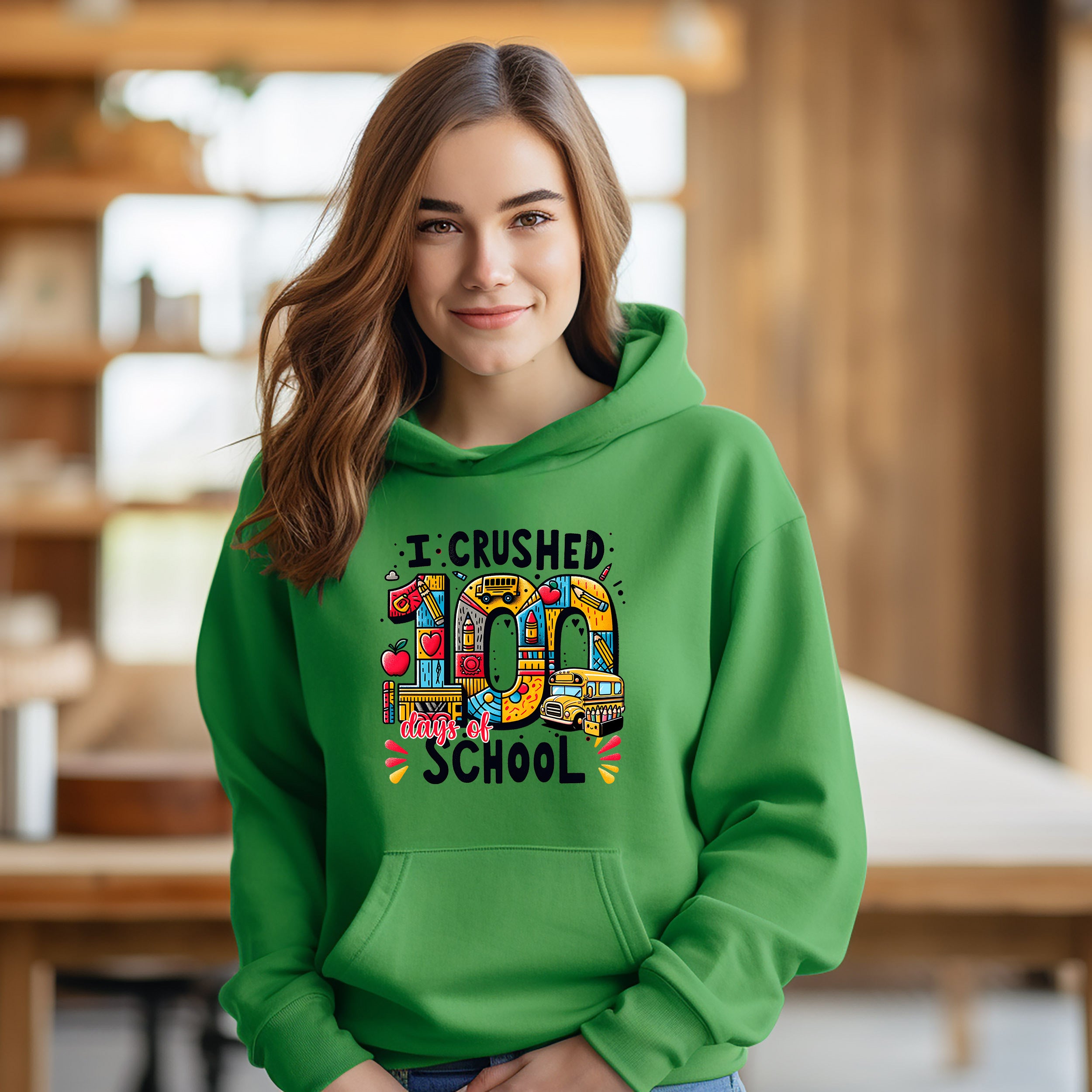 School - I Crushed 100 Days Of School Youth Crewneck / Hoodie