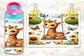 Giraffe On Swing 12oz - Kids Sippy Digital Download