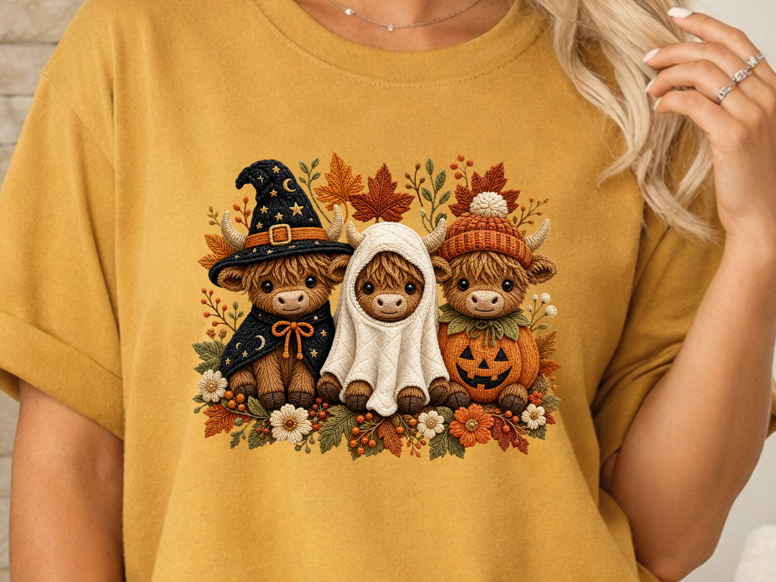 Halloween Highland Cow DTF Transfer - Youth/Adult Direct To Film Transfer