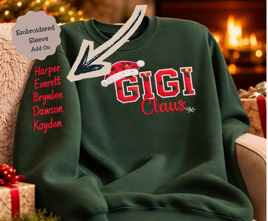 Add On Embroidered Sleeve -  Adult Embroidery