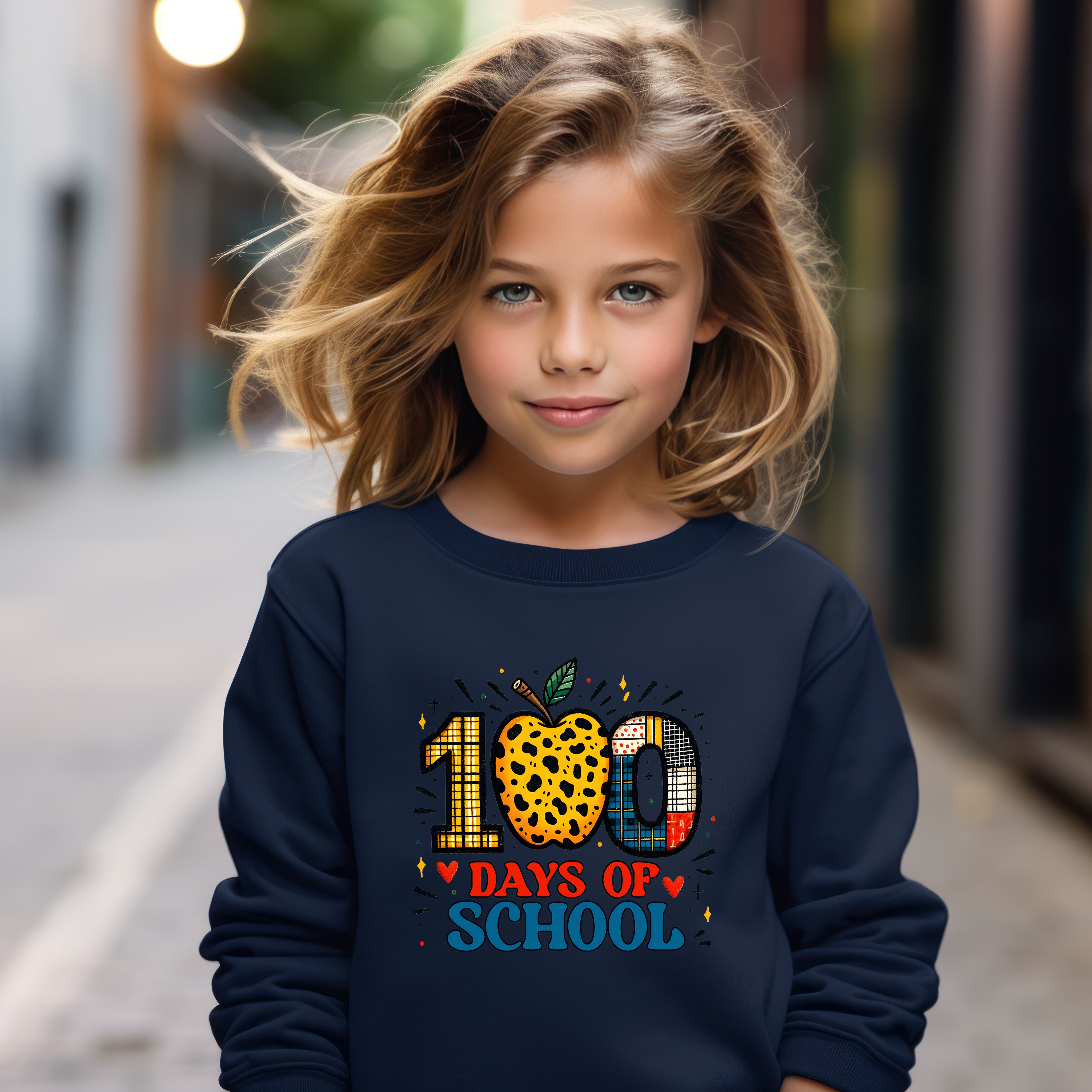 School - 100 Days Of School Youth Crewneck / Hoodie