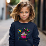 Load image into Gallery viewer, School - 100 Days Of School With Cupcake Youth Crewneck / Hoodie
