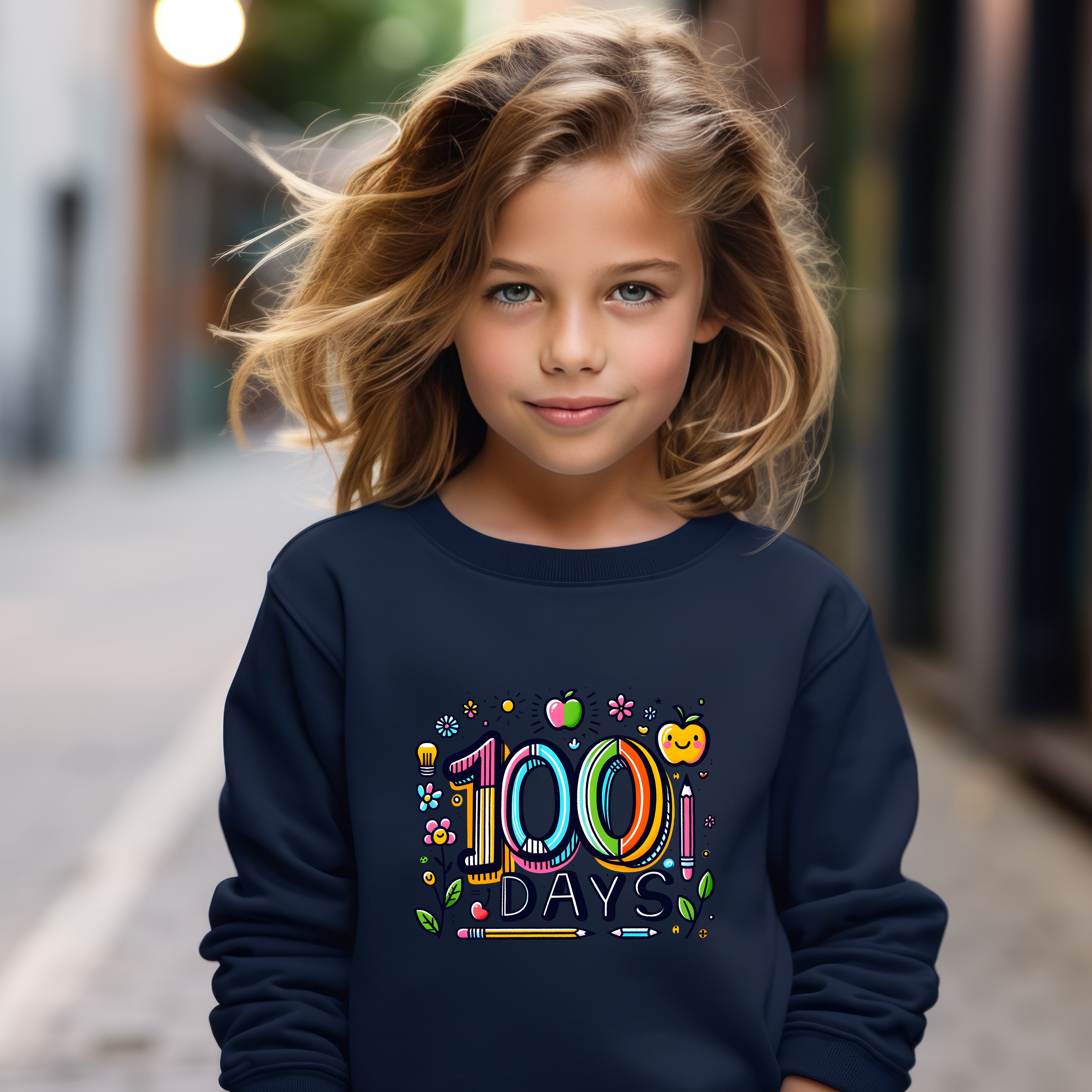 School - 100 Days Of School Youth Crewneck / Hoodie