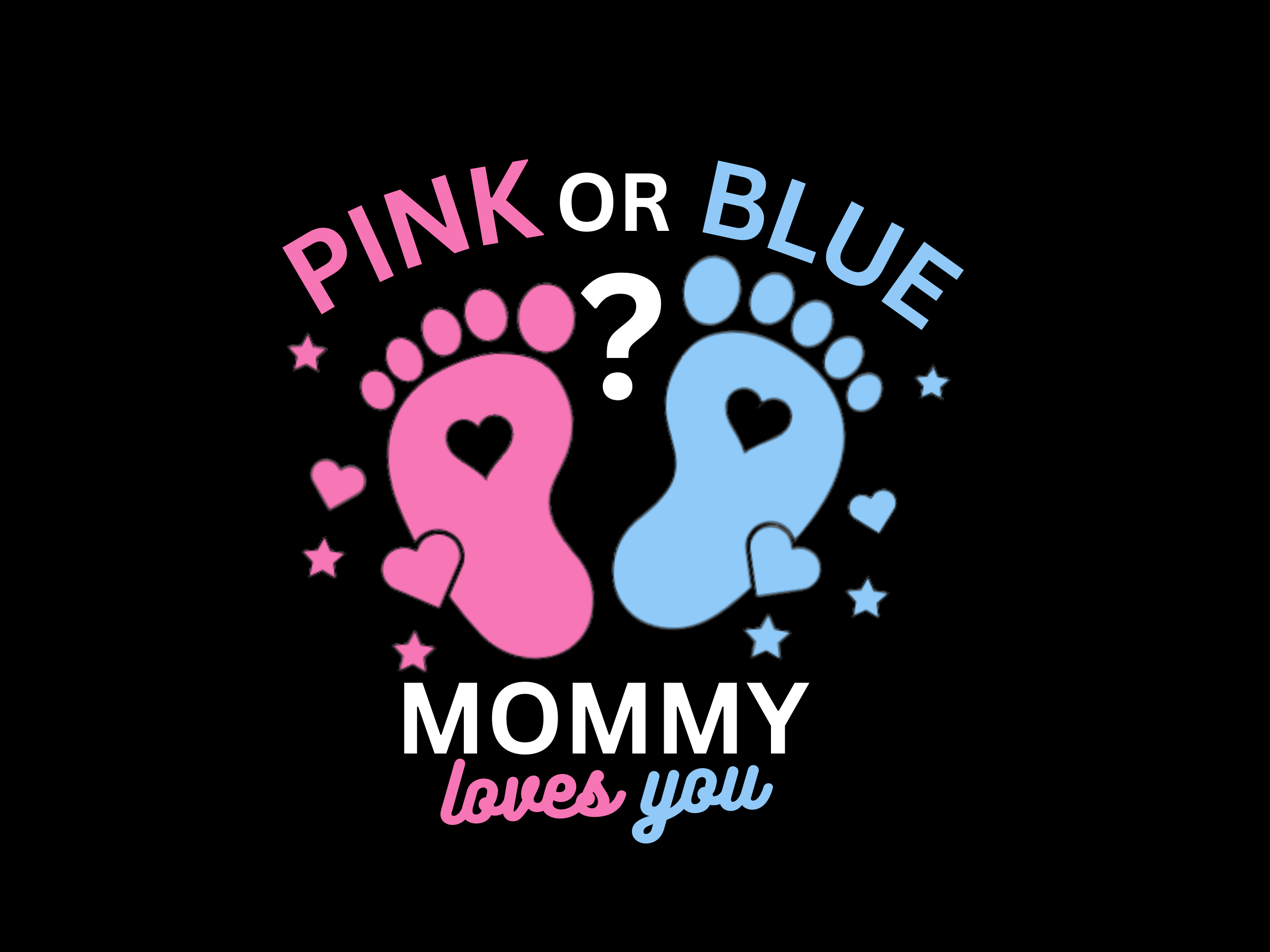 Baby Reveal - Pink Or Blue Mommy - Adult Direct To Film Transfer