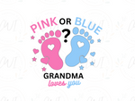 Load image into Gallery viewer, Baby Reveal - Pink Or Blue Grandma - Direct To Film Transfer
