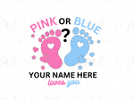 Load image into Gallery viewer, Baby Reveal - Pink Or Blue Customize - Direct To Film Transfer
