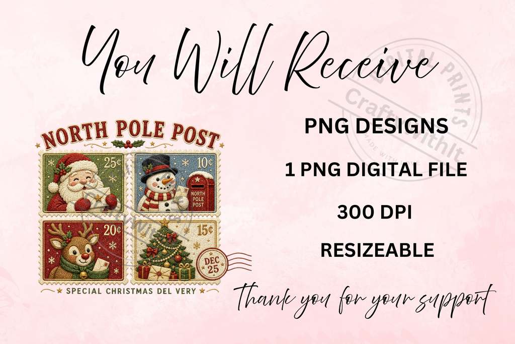 North Pole Post Christmas - PNG Digital Download