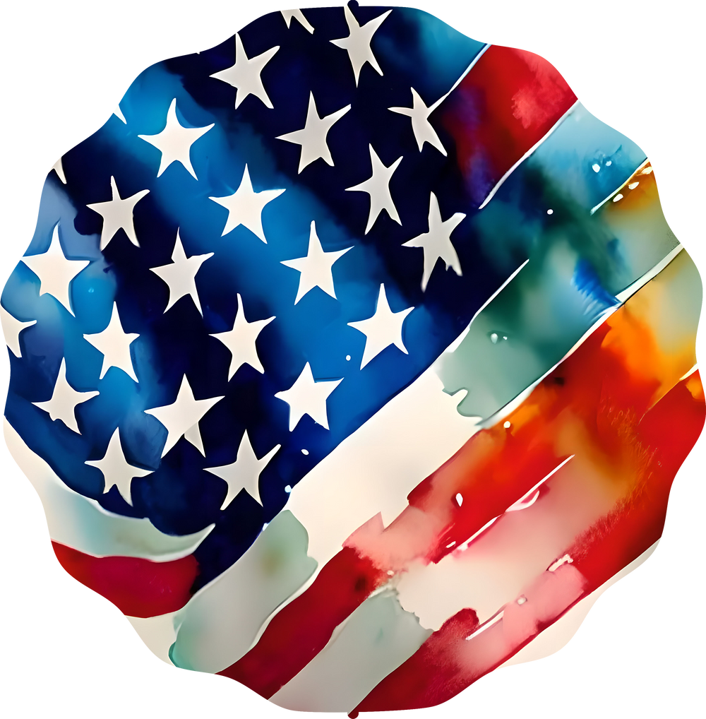 Patriotic Flowers 3 - Wind Spinner