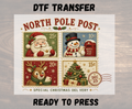 North Pole Postage Stamp Christmas DTF Transfer - Youth/Adult Direct To Film Transfer