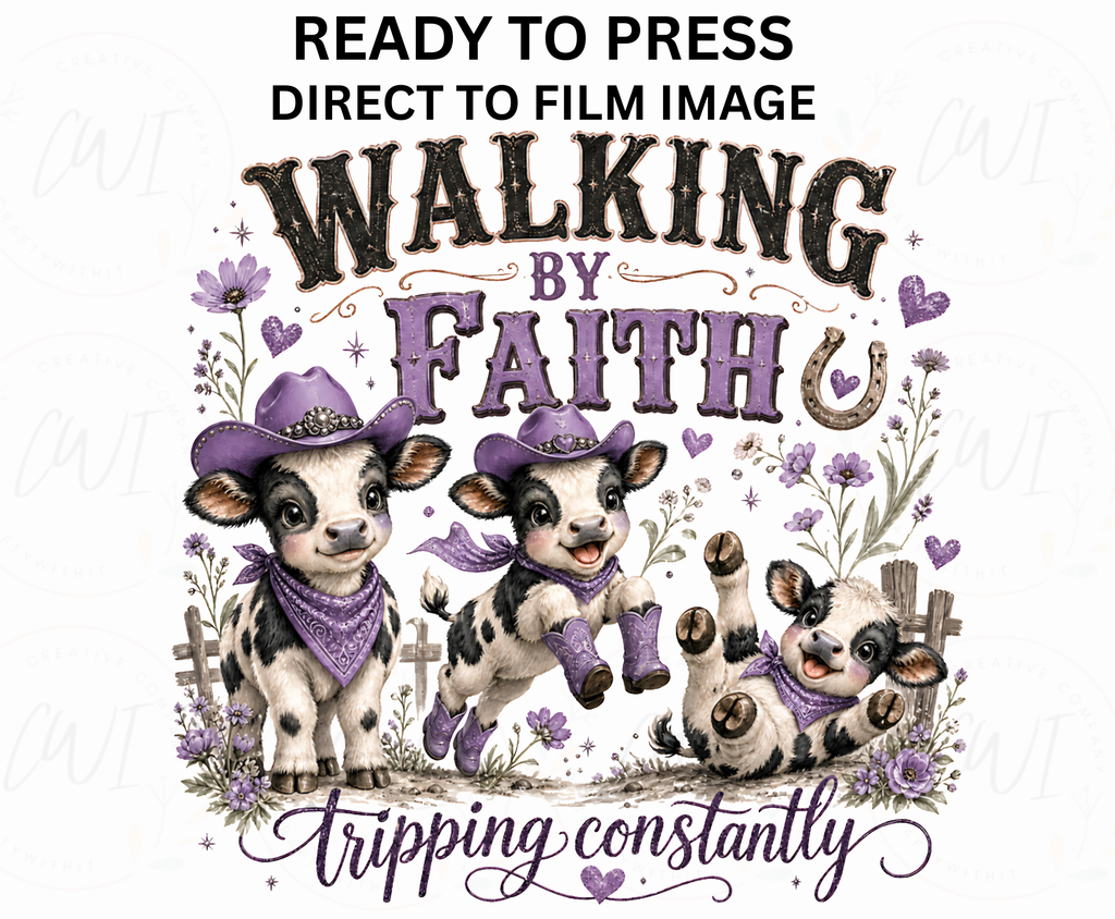 Walking By Faith Purple - Youth/Adult Direct To Film Transfer