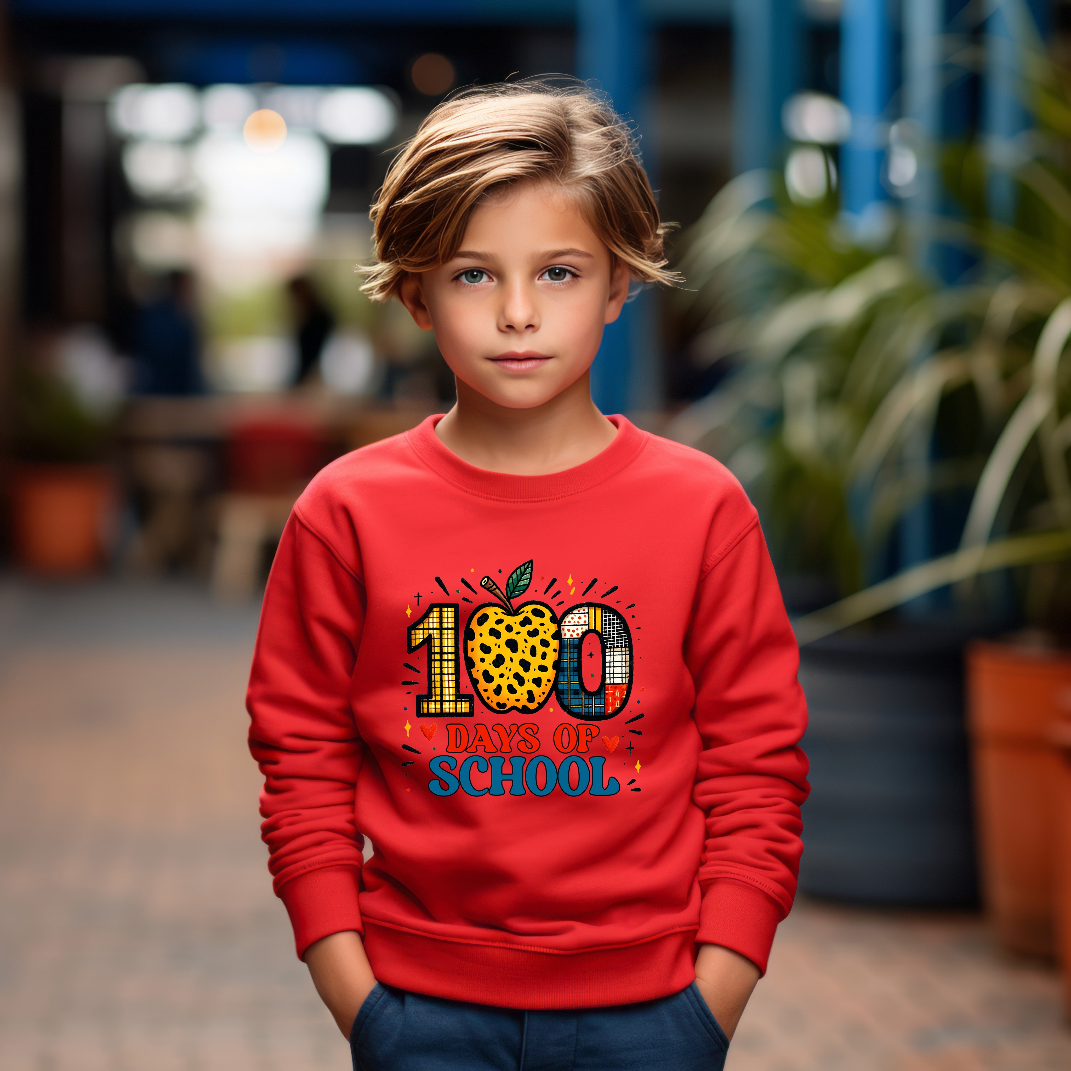 School - 100 Days Of School Youth Crewneck / Hoodie