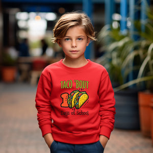 School - Taco Bout  100 Days Of School Youth Crewneck / Hoodie