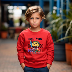 School - Taco Bout 100 Days Of School Youth Crewneck / Hoodie