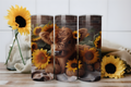 Highland Cow Sunflower  - Tumbler Digital Download