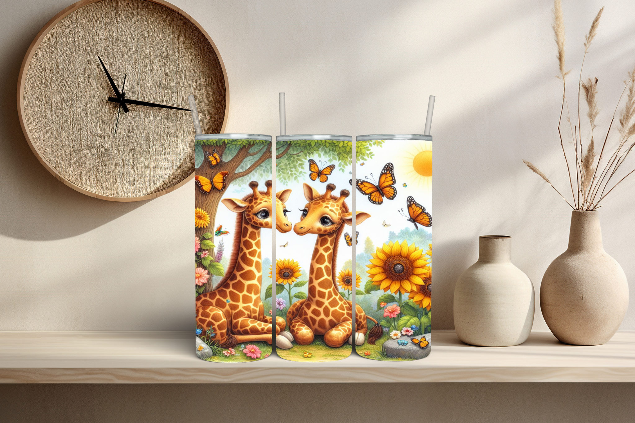 Giraffe's Sunflower - Digital Download