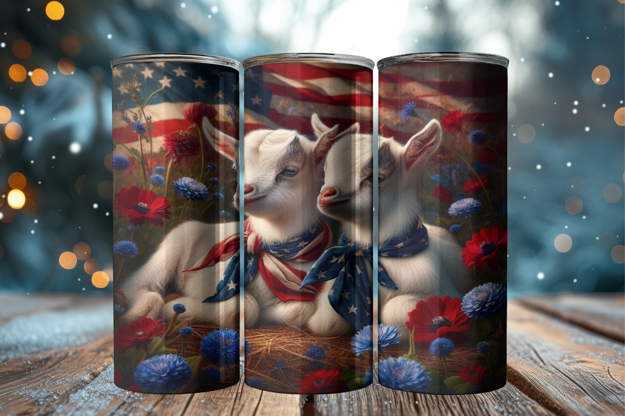 Goats Patriotic Tumbler