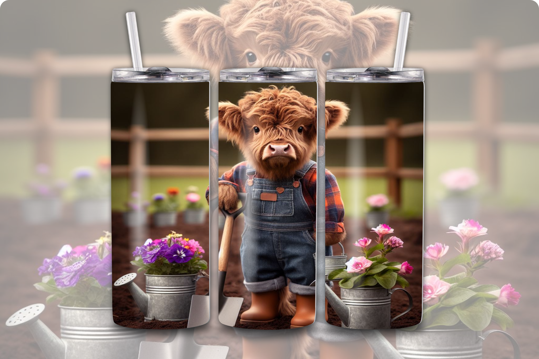 Highland Cow Gardner Tumbler