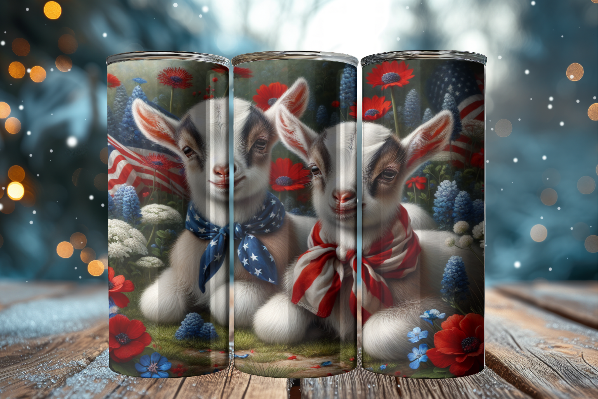 Goats Patriotic 2 Tumbler