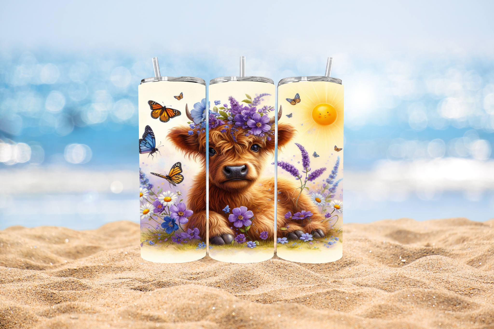 Highland Cow Spring 4 Tumbler