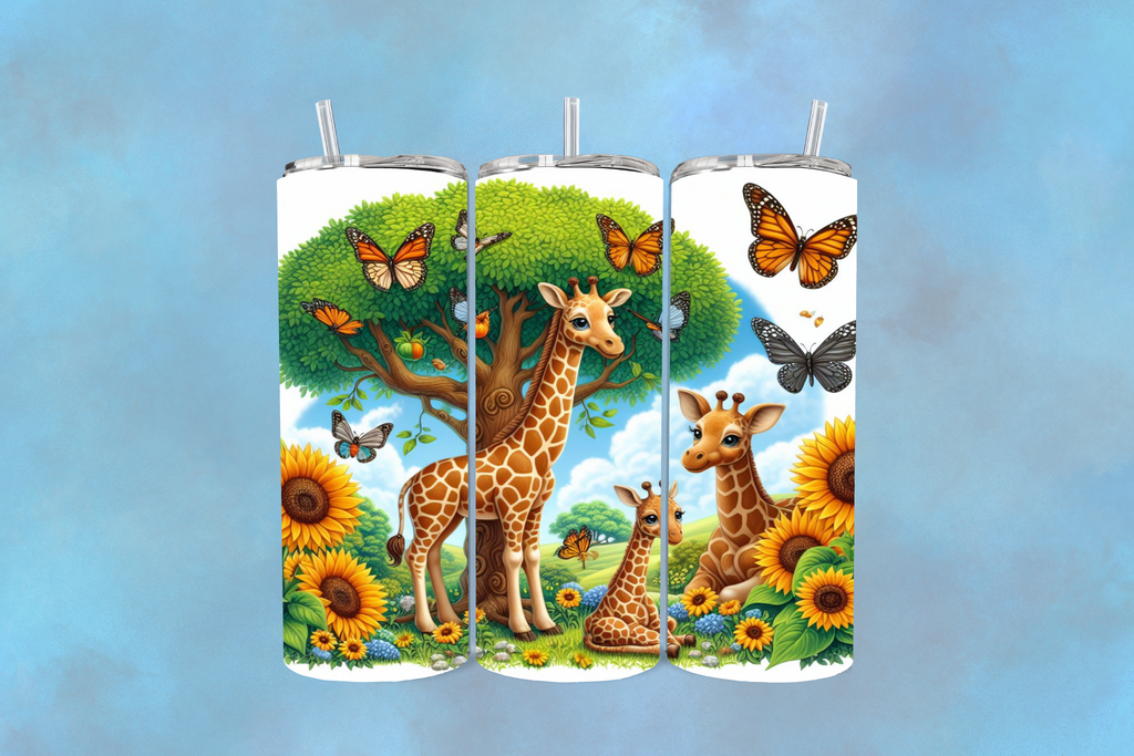 Giraffe's Sunflower - Tumbler Digital Download