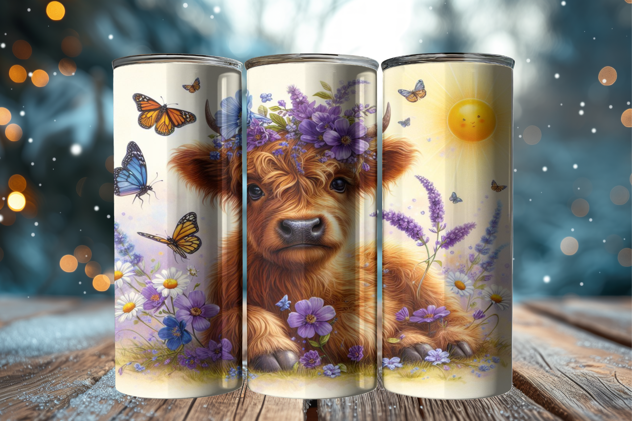 Highland Cow Spring 4 Tumbler