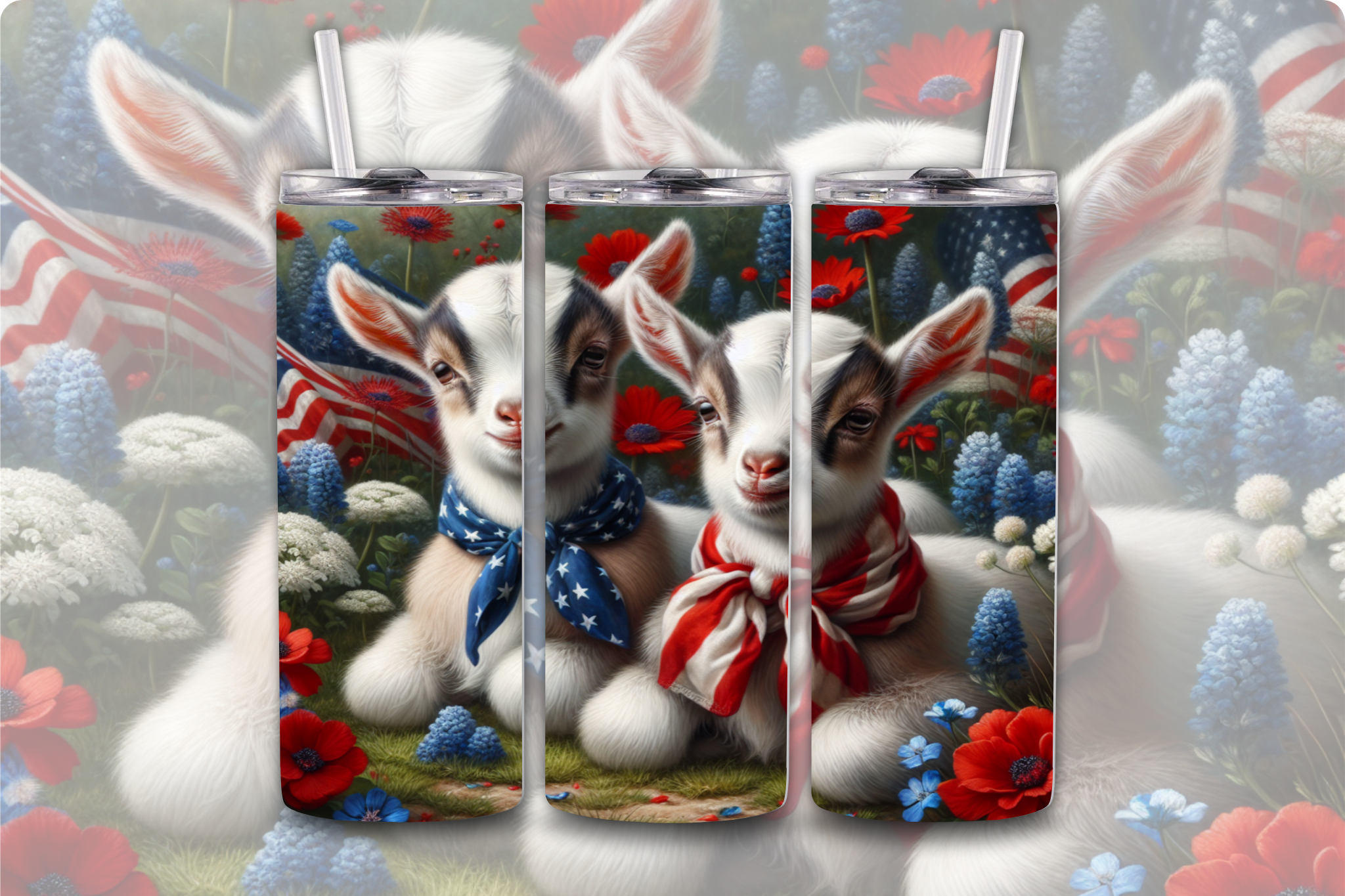 Goats Patriotic 2 Tumbler