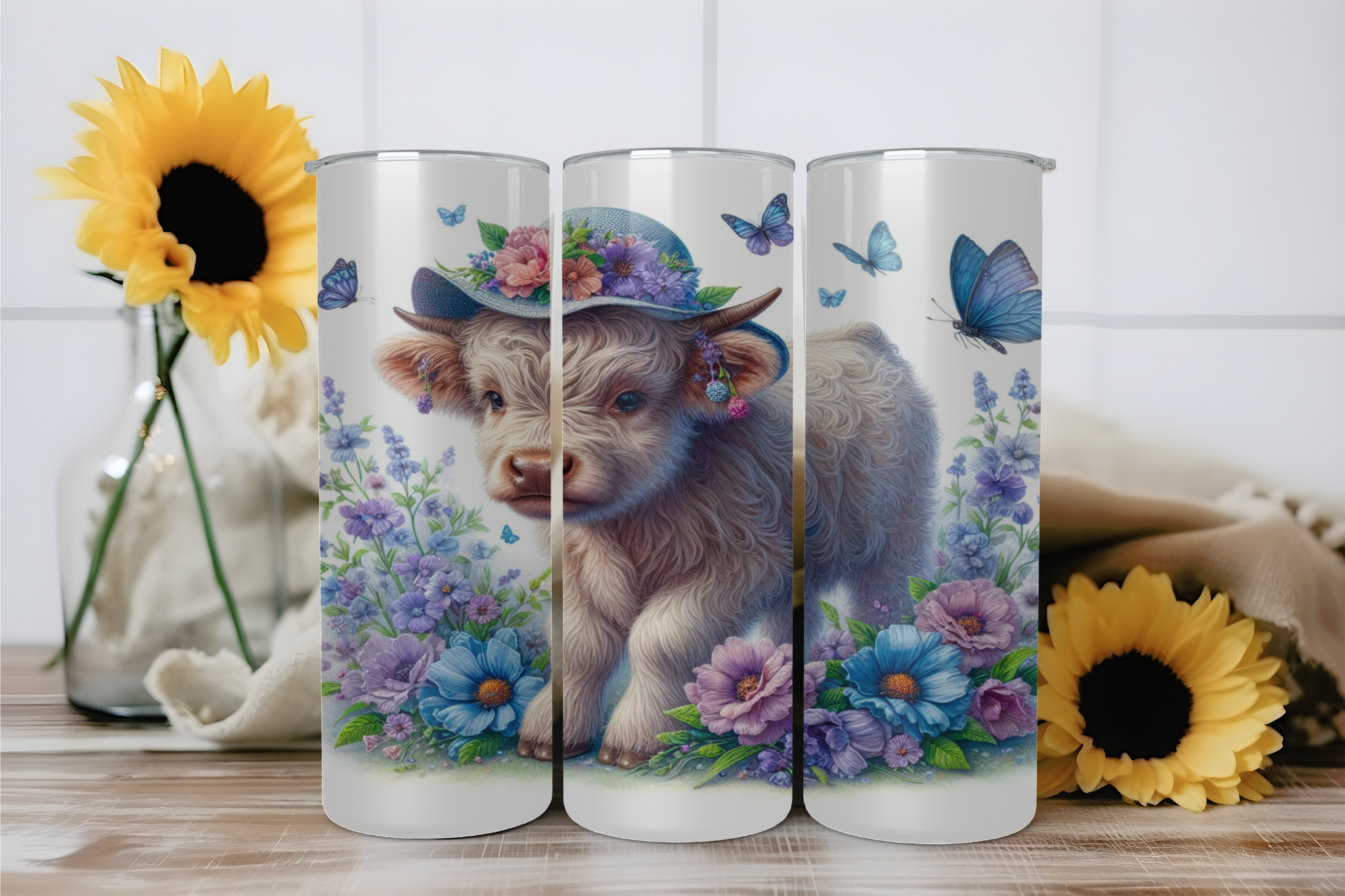 Highland Cow Spring 3  Tumbler