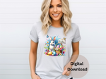 Load image into Gallery viewer, Easter Rabbit Sublimation PNG  - Digital Download
