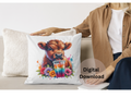 Highland Cow Loaded Tea - PNG Digital Download