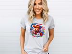 Load image into Gallery viewer, Highland Cow Patriotic Sublimation PNG  - Digital Download
