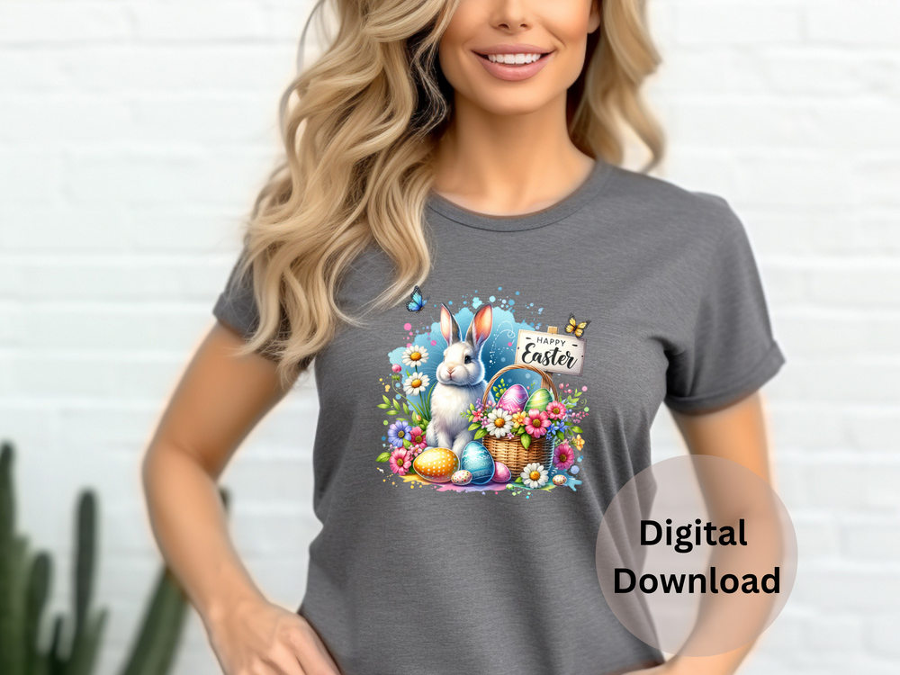 Easter Rabbit Sublimation PNG  - Digital Download