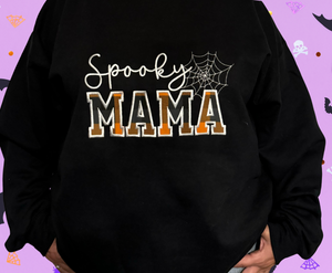 Spooky Mama - Crewneck Embroidery